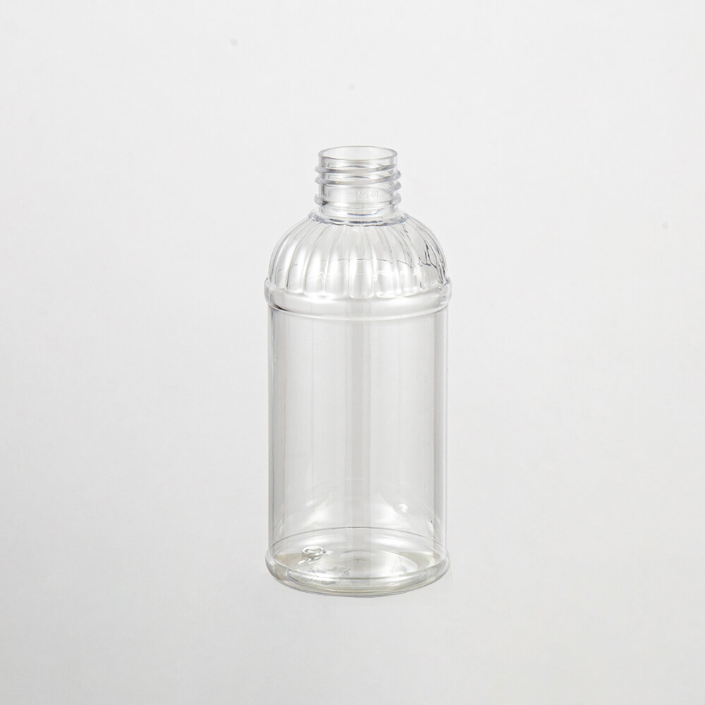 plastic ribbed round bottle